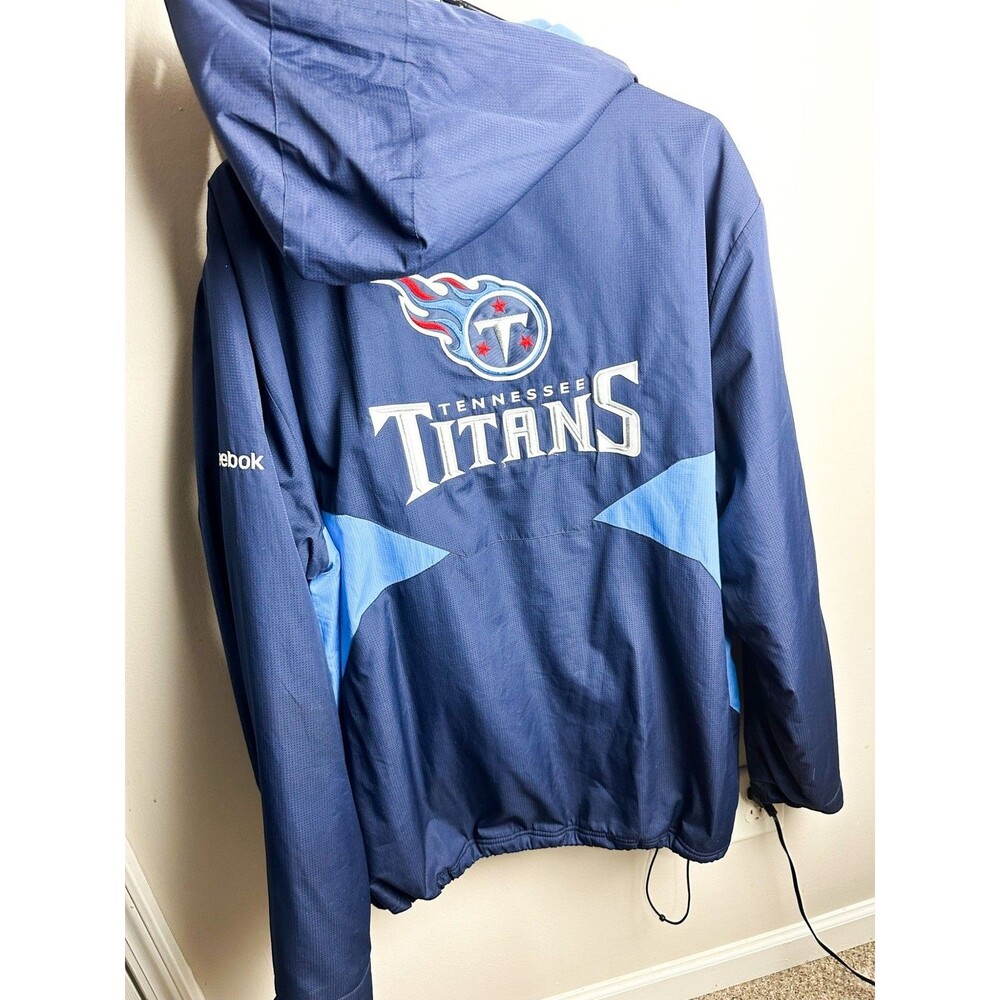 NFL Team Apparel Tennessee Titans Lightweight Jacket Full Zip Mens Large Blue